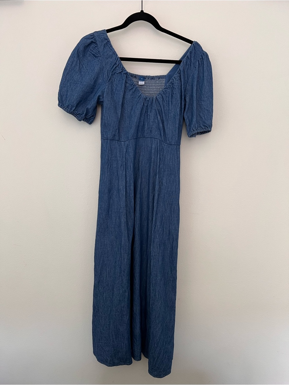 Old Navy Blue Puff-Sleeve Midi Dress